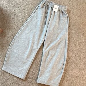 Woolenmaker Linden Barrel Leg Gray Sweatpants